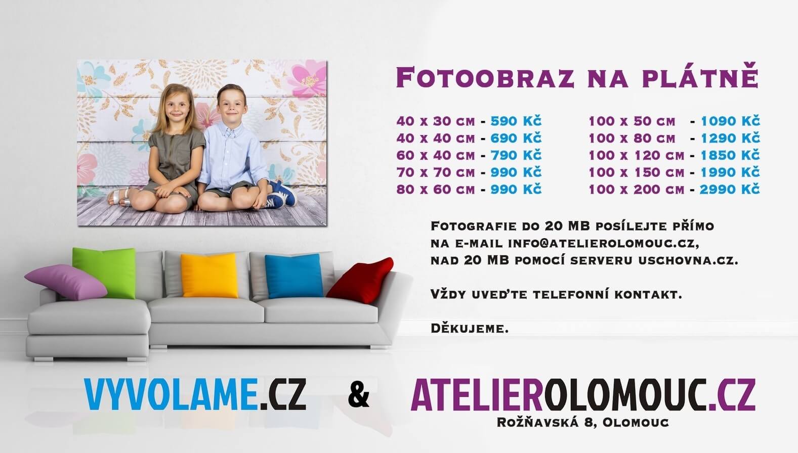 Fotoobraz na plátně