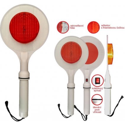 Zastavovací terč s LED osvětlením TCP01 - červený