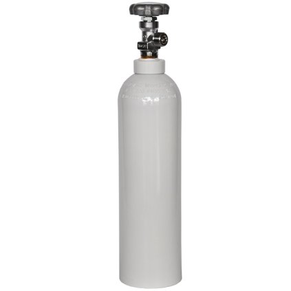 Medicinální tlaková lahev hliniková odlehčená pro O2 LUXFER - 6000, objem 1 L/100 bar, hmotnost 1,6kg, závit 17E, vypouštěcí ventil