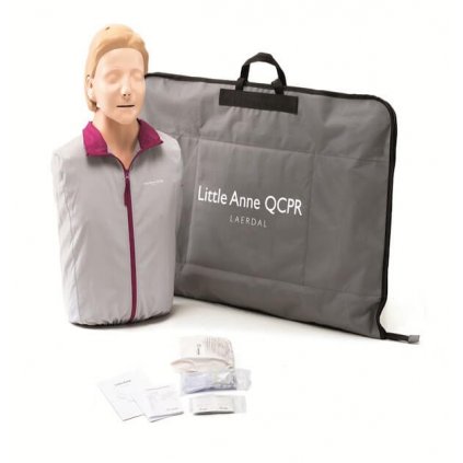 Cvičná figurína Laerdal, AED Little Anne pro nácvík s QCPR použití cvičného automatického defibrilátoru