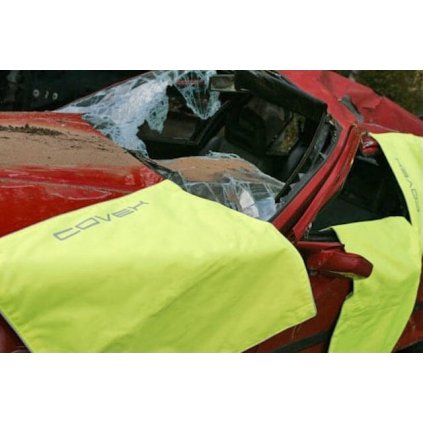 Ochranné pokrytí automobilů při dopravní nehodě Hobrand, COVEX - Fluor Yellow