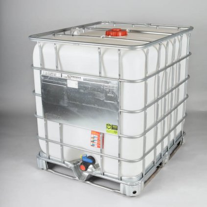 IBC kontejner 1000 L plast REKO - ocelová klec, plastová paleta, UN certifikace