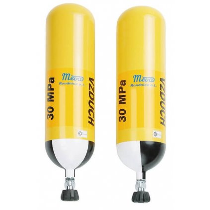 Tlaková ocelová lahev odlehčená Meva, 6 L/300 bar, závit G 5/8'', ventil VTI EFV