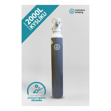 Domácí kyslíková terapie CYLINDERS Oxygen Set - tlaková láhev 10 L s ventilem Cavagna, objem kyslíku 2000 L