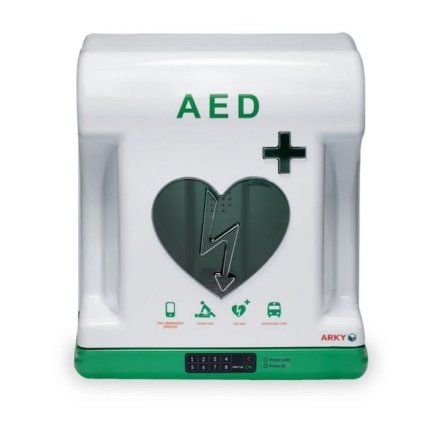 Skříňka pro AED defibrilátory ARKY Core Plus s alarmem a PIN zámkem