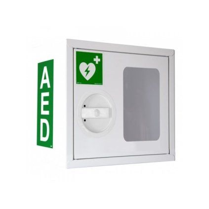 Skříňka na AED defibrilátor s alarmem - interiér