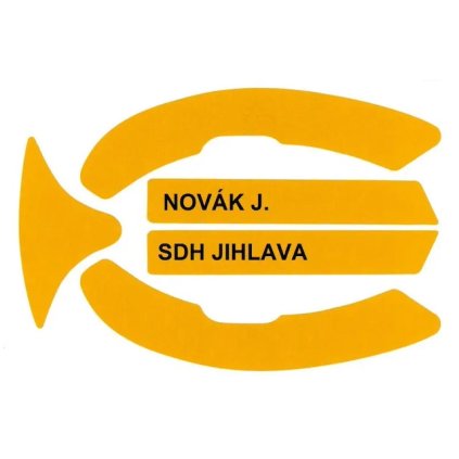 Reflexní polep 3M pro přilbu Sicor EOM a DRÄGER HPS 3500 s potiskem