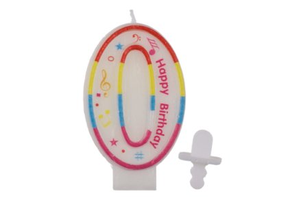 geburtstags zahlenkerze 0 ca 7 x 1 cm 39960