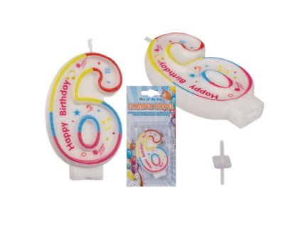 geburtstags zahlenkerze 6 ca 7 x 1 cm 39982