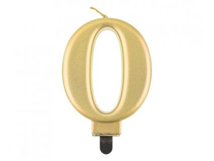 Svíčka na dort zlatá 0