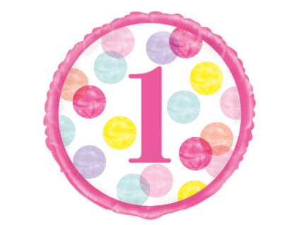 Balonek foliový 1 růžový