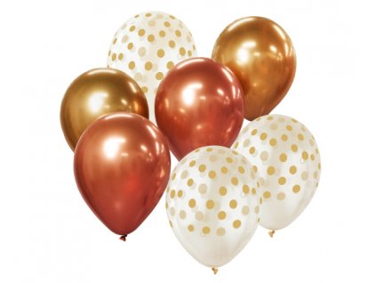 Balónky set zlato-měděný 7ks
