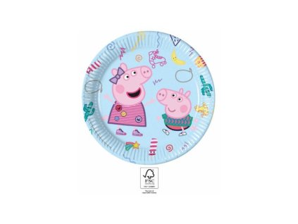 Talíře papírové velké PEPPA PIG 8ks