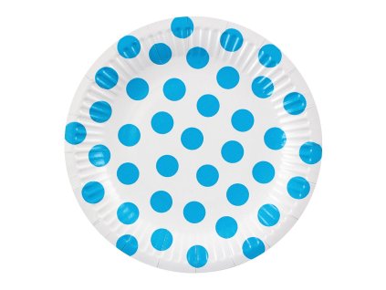 talerzyki papierowe groszki blekitne