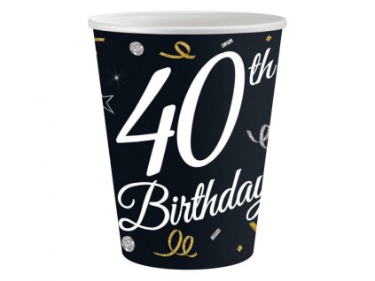 Kelímky černé 40