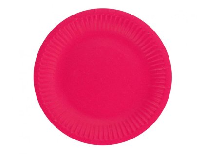 Talíře papírové malé sytě růžové 6ks