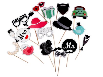 Rekvizity do fotokoutku SVATBA 20ks