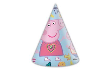 Čepičky papírové PRASÁTKO PEPPA 6ks