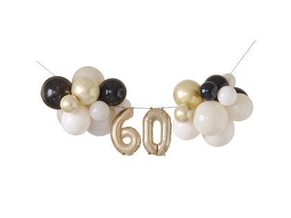 Balonkova dekorace 60. narozeniny cerna telova 60CN117