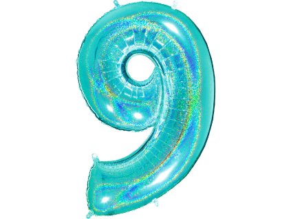 779GHTi 40 inches Number inches 9 inches Tiffany Glitter Holographics balloons