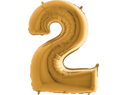 Balon foliove cislo zlate 2 71WGOLD2