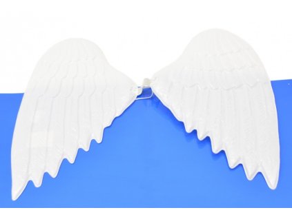 Andělská křídla bílá plastová 36cm