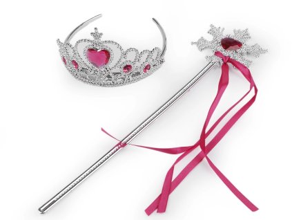 Korunka a hůlka pro princeznu růžová