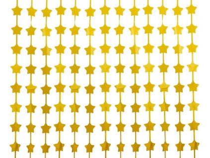 Party závěs zlatý hvězdy 100x200 cm
