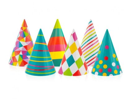 Čepička papírová barevná mix vzorů