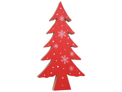 STROMEK červený dřevěný 26cm