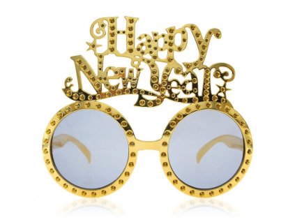 Brýle zlaté HAPPY NEW YEAR