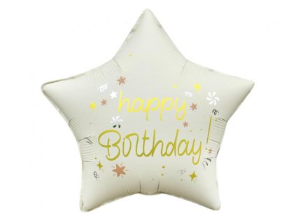 Balonek foliový hvězda bílá HB