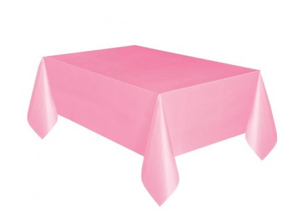Ubrus plastový světle růžový