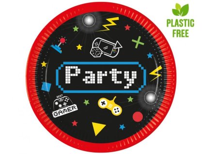 Talíře papírové velké GAME PARTY 8ks