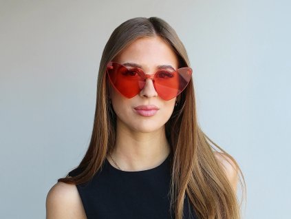 Brýle růžové srdce