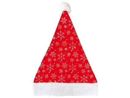 SANTA čepice s vločkami