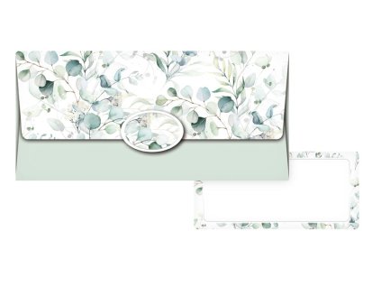Svatební obálka na peníze EUKALYPTUS