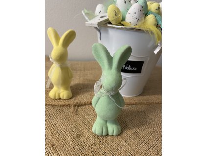 Zelený keramický zajíček