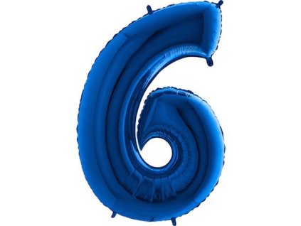 Balon foliove cislo modre 6 71WBLUE6