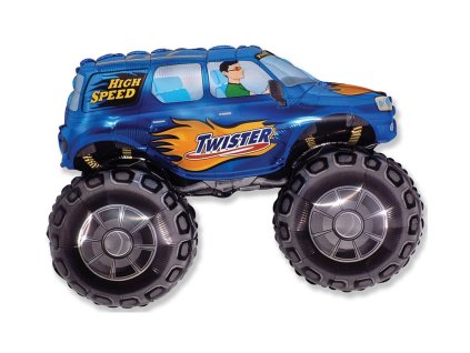 balon samochod niebieski