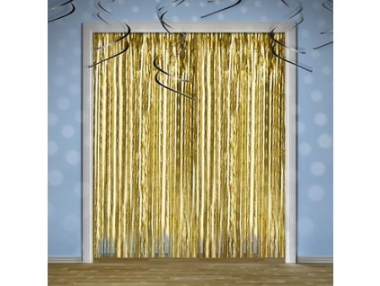 Dekoracni zaves foliovy zlaty 1ks 55CRT019