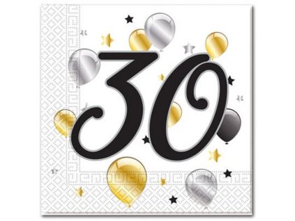 serwetki 30 urodziny balloons rozm 33x33 cm 20