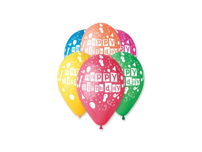 Balonek latexový Happy Birthday
