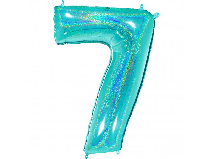 777GHTi 40 inches Number inches 7 inches Tiffany Glitter Holographics balloons