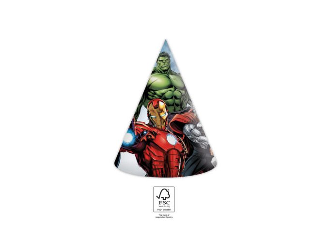 Čepičky papírové AVENGERS 6ks