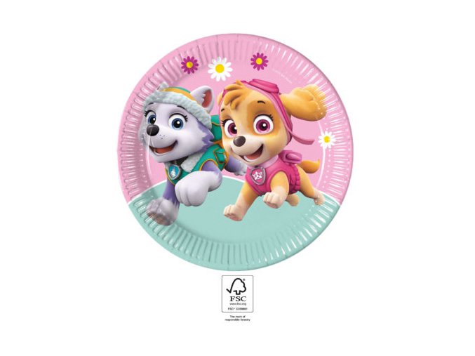 Talíře papírové velké PAW PATROL SKYE 8ks