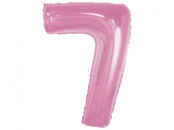 Balon foliový číslice 7 SVĚTLE RŮŽOVÁ 92cm