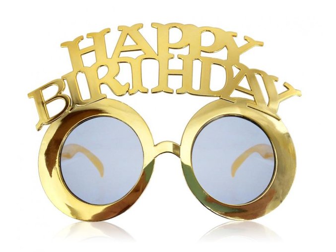 Brýle zlaté HAPPY BIRTHDAY