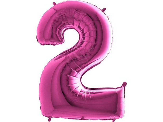 Balon foliove cislo ruzove 2 71WPINK2