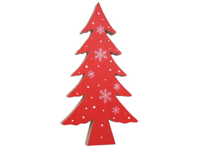 STROMEK červený dřevěný 26cm